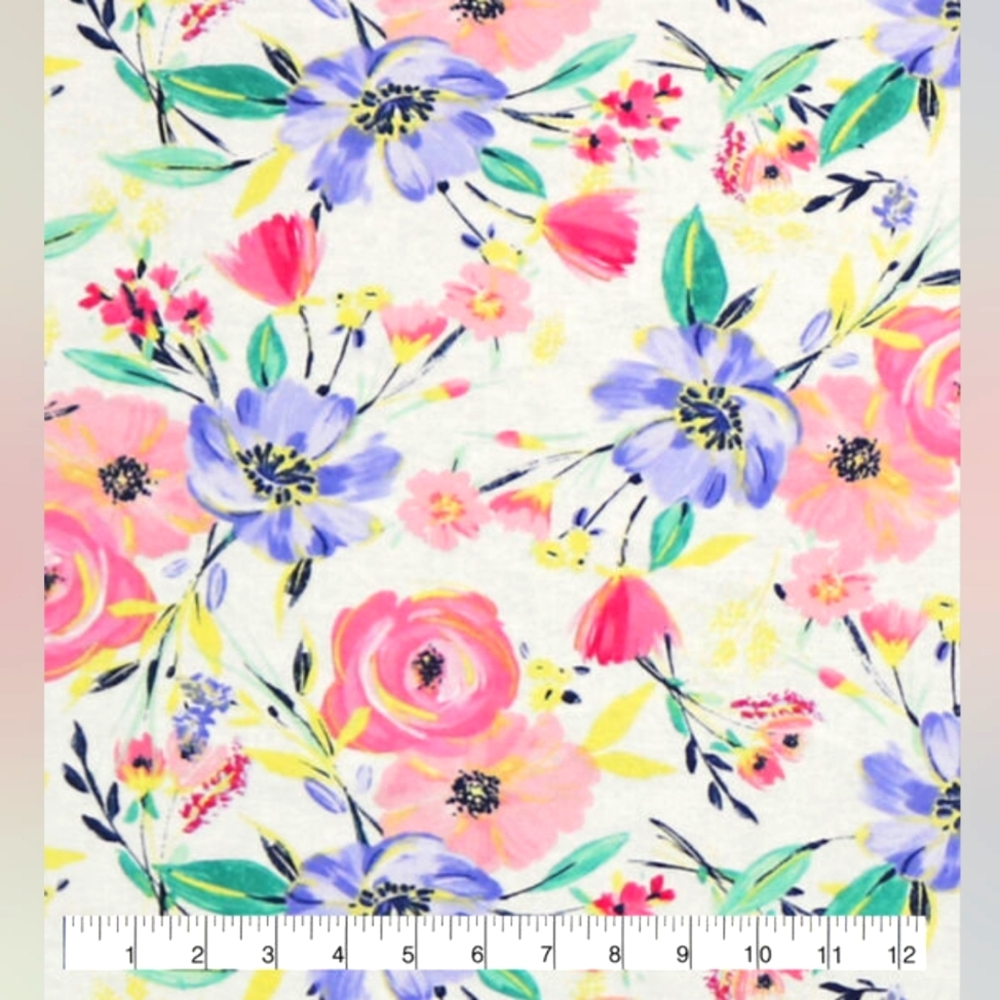*SOLD* Pretty Floral 100% Cotton Fabric Jo-Ann Fabrics Exclusive